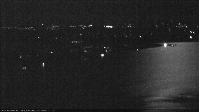 Lake Travis webcam, July 31, 2017 11:35 PM CT