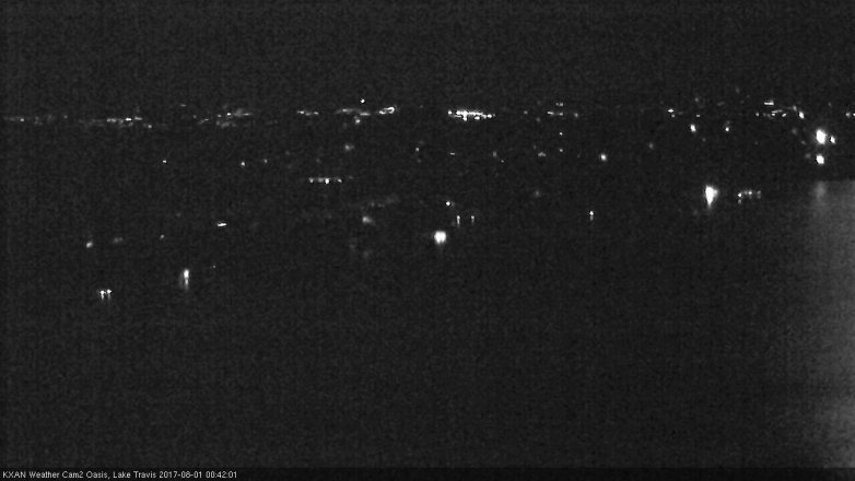 Lake Travis webcam, July 31, 2017 11:50 PM CT
