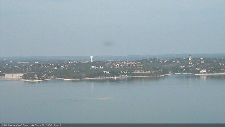 Lake Travis webcam, August 1, 2017 9:00 AM CT