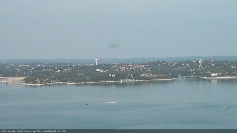 Lake Travis webcam, August 1, 2017 9:40 AM CT