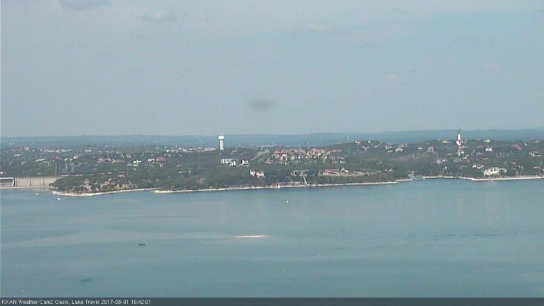 Lake Travis webcam, August 1, 2017 9:50 AM CT