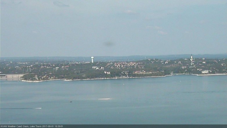 Lake Travis webcam, August 1, 2017 9:55 AM CT
