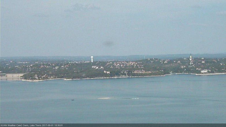 Lake Travis webcam, August 1, 2017 10:00 AM CT