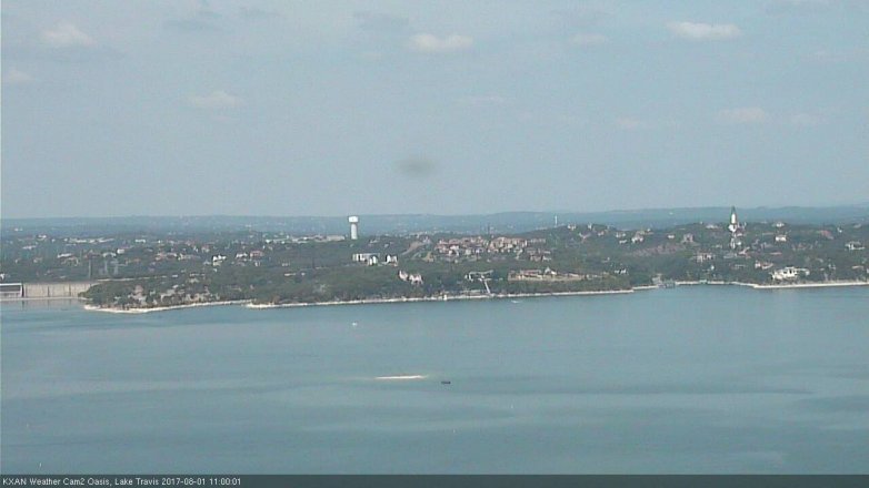 Lake Travis webcam, August 1, 2017 10:30 AM CT