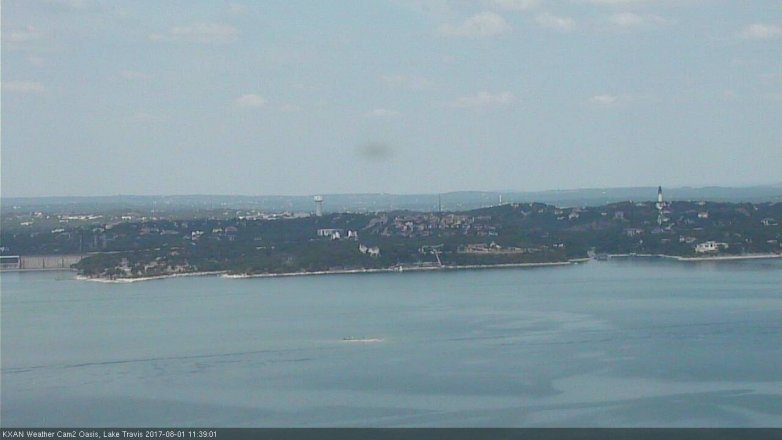 Lake Travis webcam, August 1, 2017 10:50 AM CT