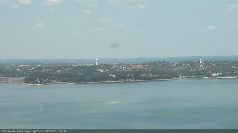 Lake Travis webcam, August 1, 2017 11:30 AM CT