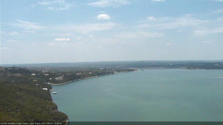 Lake Travis webcam, August 1, 2017 12:15 PM CT