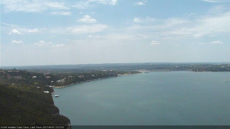 Lake Travis webcam, August 1, 2017 12:20 PM CT