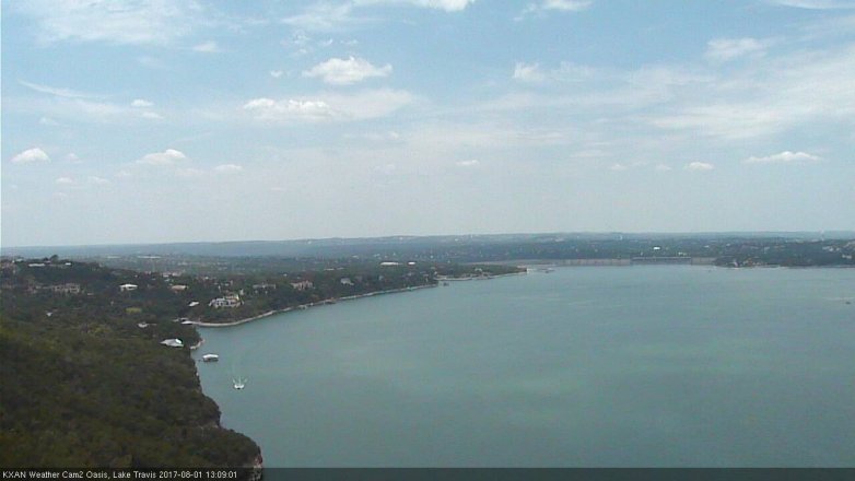 Lake Travis webcam, August 1, 2017 12:35 PM CT