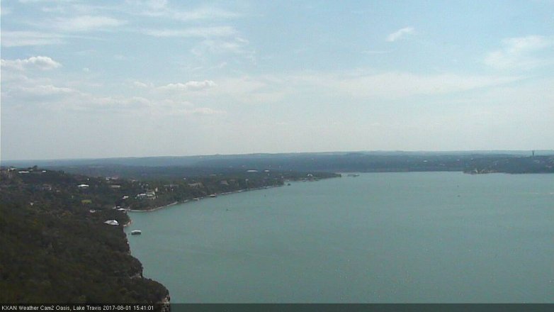 Lake Travis webcam, August 1, 2017 2:45 PM CT