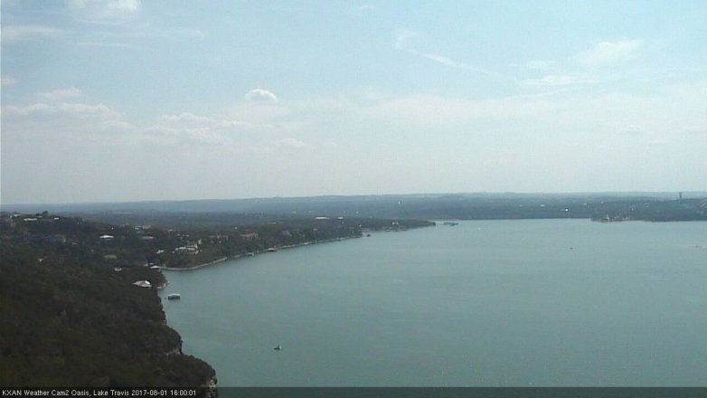 Lake Travis webcam, August 1, 2017 3:05 PM CT