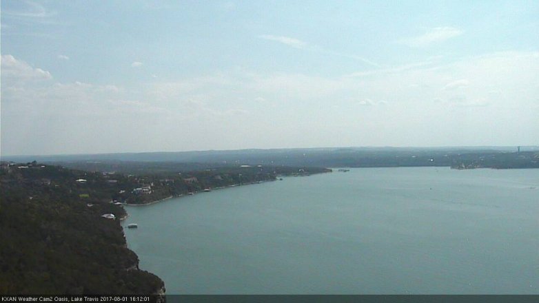 Lake Travis webcam, August 1, 2017 3:40 PM CT