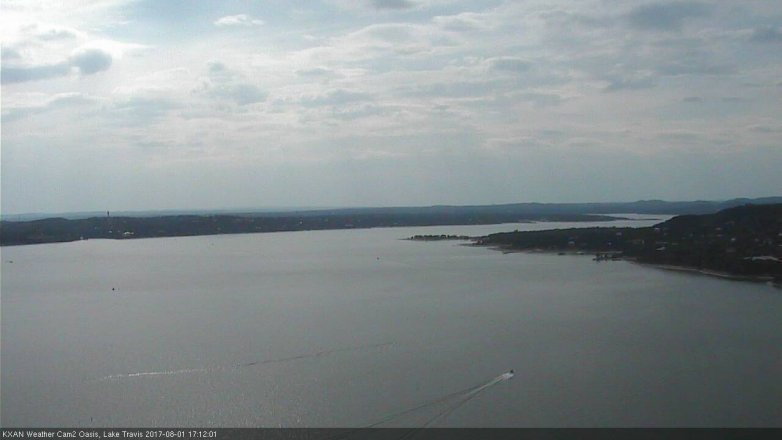Lake Travis webcam, August 1, 2017 4:15 PM CT