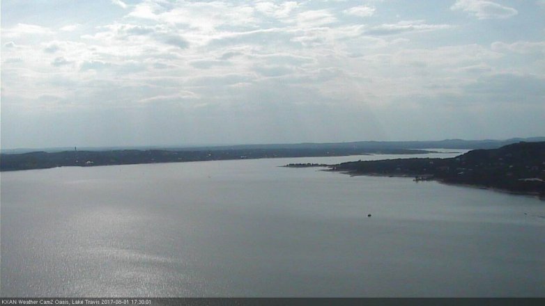 Lake Travis webcam, August 1, 2017 4:50 PM CT