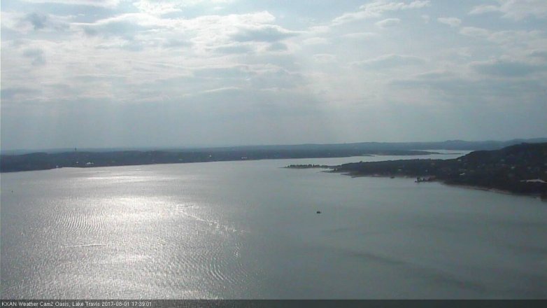 Lake Travis webcam, August 1, 2017 4:55 PM CT
