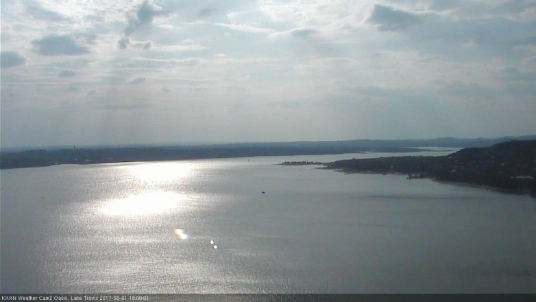 Lake Travis webcam, August 1, 2017 5:10 PM CT