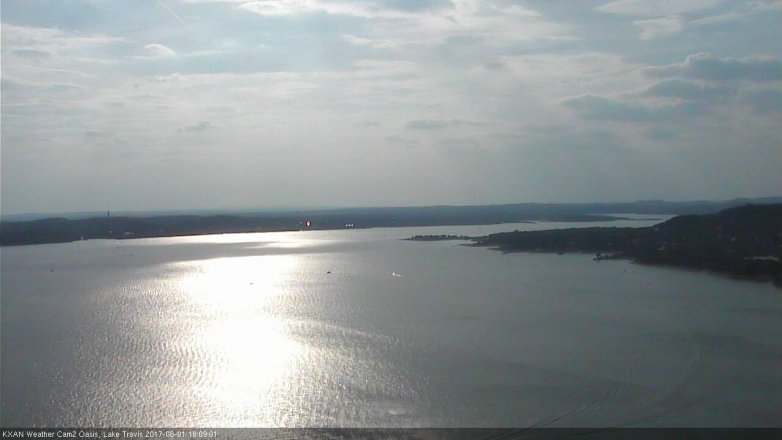 Lake Travis webcam, August 1, 2017 5:20 PM CT