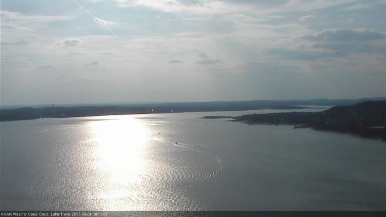 Lake Travis webcam, August 1, 2017 5:40 PM CT