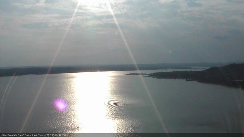 Lake Travis webcam, August 1, 2017 5:45 PM CT