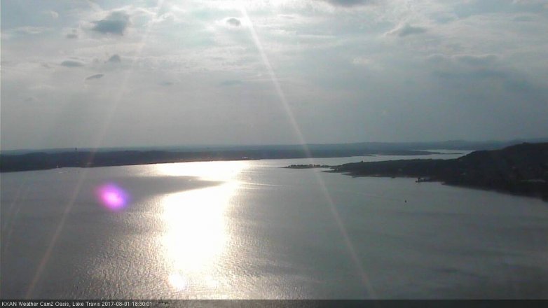 Lake Travis webcam, August 1, 2017 5:55 PM CT