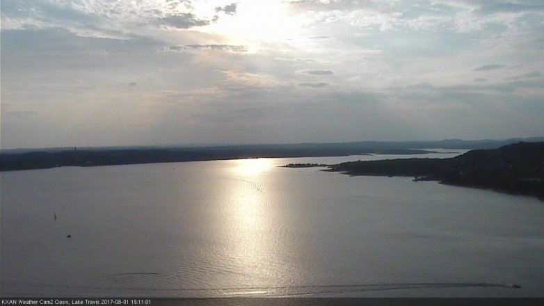 Lake Travis webcam, August 1, 2017 6:20 PM CT