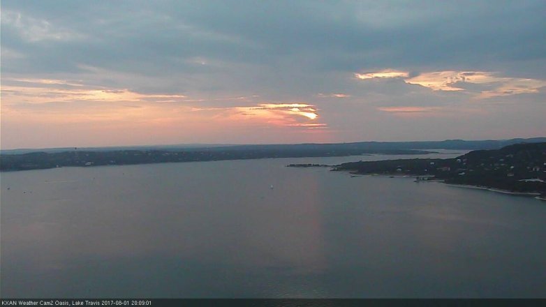 Lake Travis webcam, August 1, 2017 7:15 PM CT