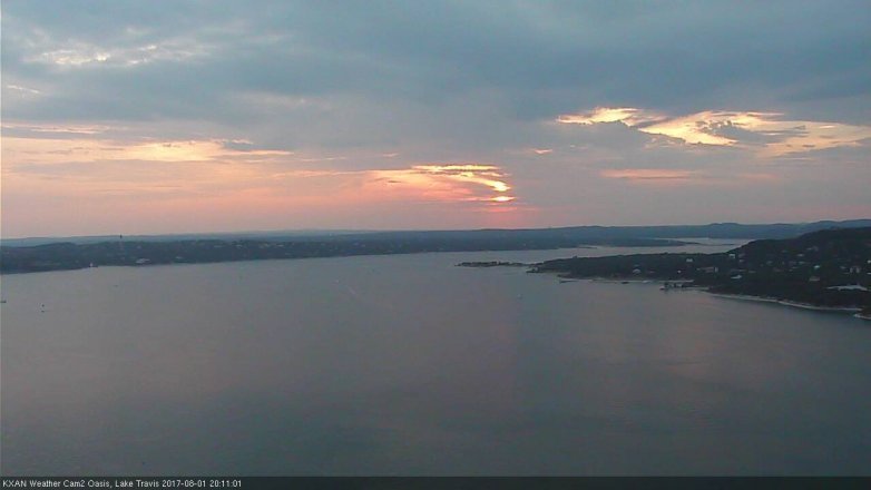 Lake Travis webcam, August 1, 2017 7:35 PM CT