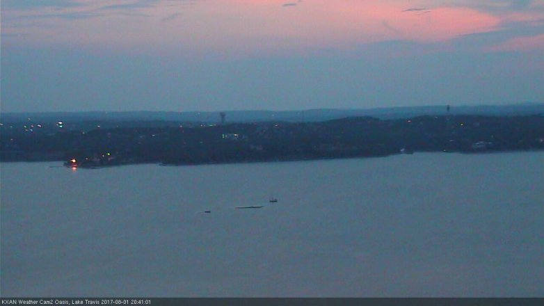 Lake Travis webcam, August 1, 2017 8:10 PM CT