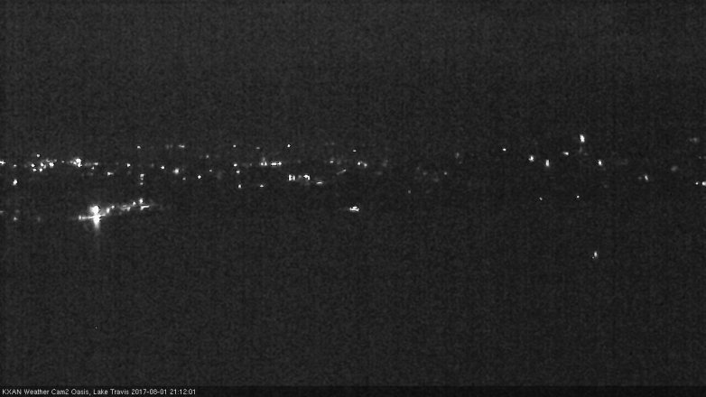 Lake Travis webcam, August 1, 2017 8:25 PM CT