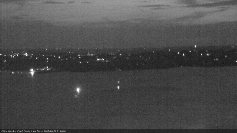 Lake Travis webcam, August 1, 2017 8:30 PM CT