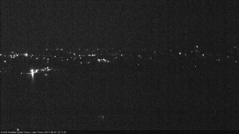 Lake Travis webcam, August 1, 2017 9:25 PM CT