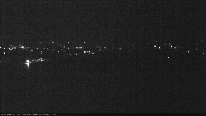 Lake Travis webcam, August 1, 2017 10:05 PM CT