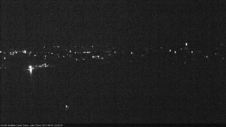 Lake Travis webcam, August 1, 2017 10:10 PM CT