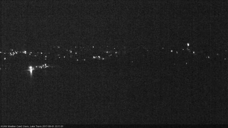 Lake Travis webcam, August 1, 2017 10:35 PM CT