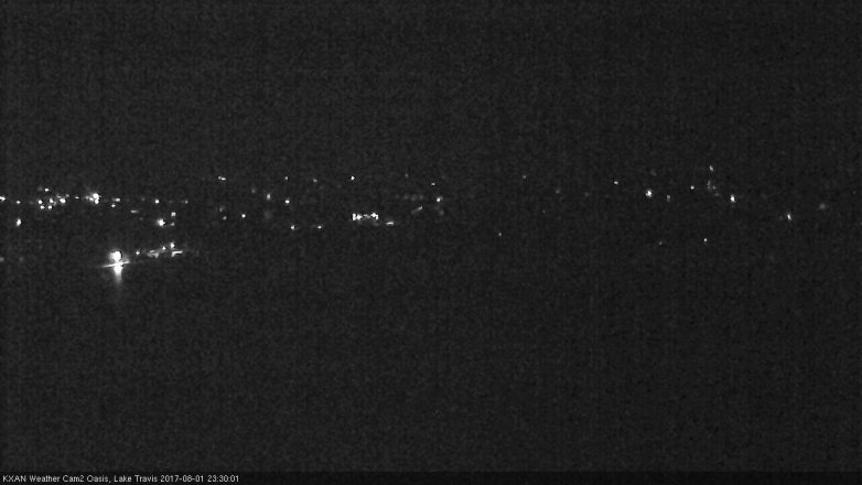 Lake Travis webcam, August 1, 2017 10:50 PM CT