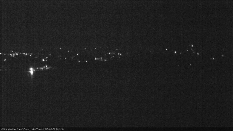 Lake Travis webcam, August 1, 2017 11:20 PM CT