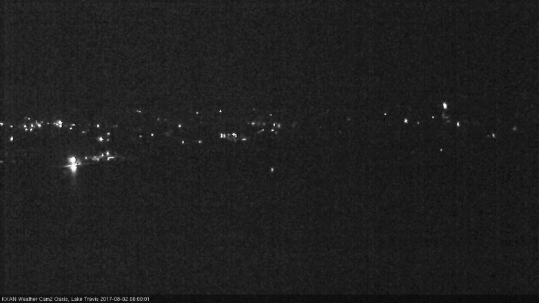 Lake Travis webcam, August 1, 2017 11:30 PM CT