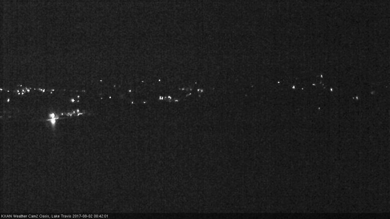 Lake Travis webcam, August 1, 2017 11:50 PM CT
