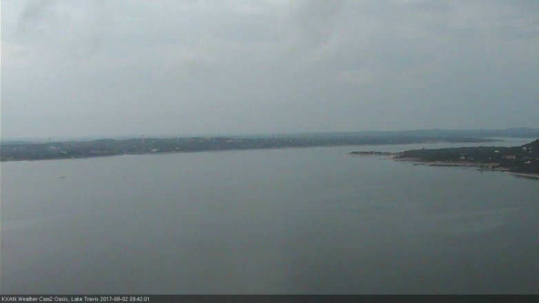 Lake Travis webcam, August 2, 2017 9:05 AM CT