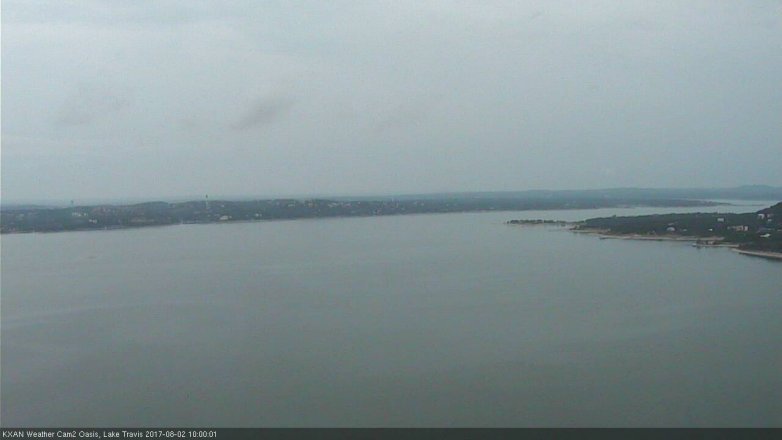 Lake Travis webcam, August 2, 2017 9:25 AM CT