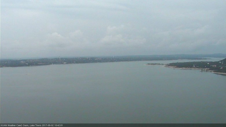 Lake Travis webcam, August 2, 2017 10:00 AM CT