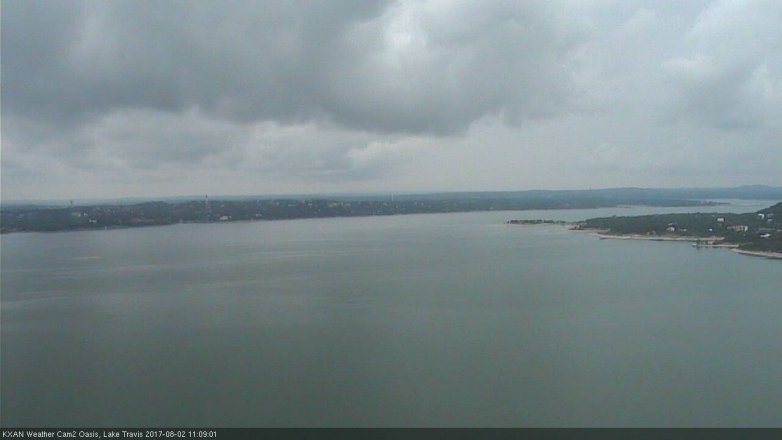 Lake Travis webcam, August 2, 2017 10:40 AM CT
