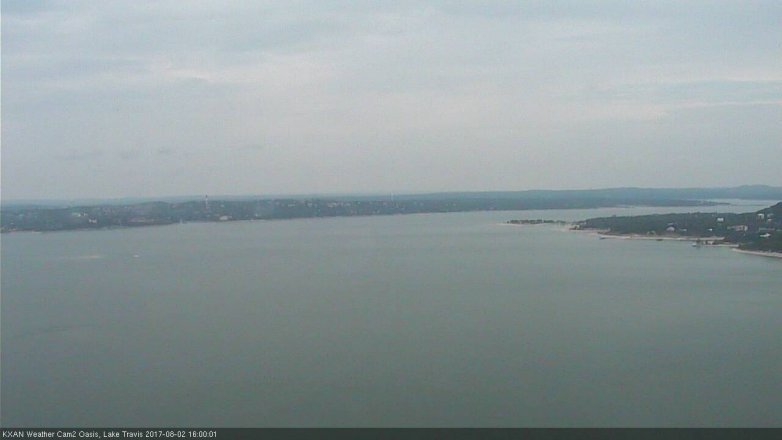 Lake Travis webcam, August 2, 2017 3:30 PM CT