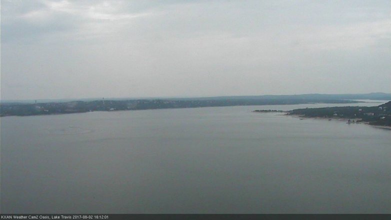 Lake Travis webcam, August 2, 2017 3:40 PM CT