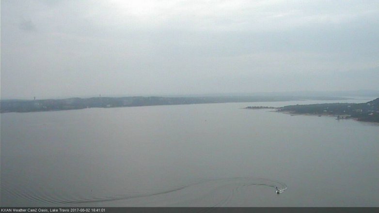 Lake Travis webcam, August 2, 2017 3:55 PM CT