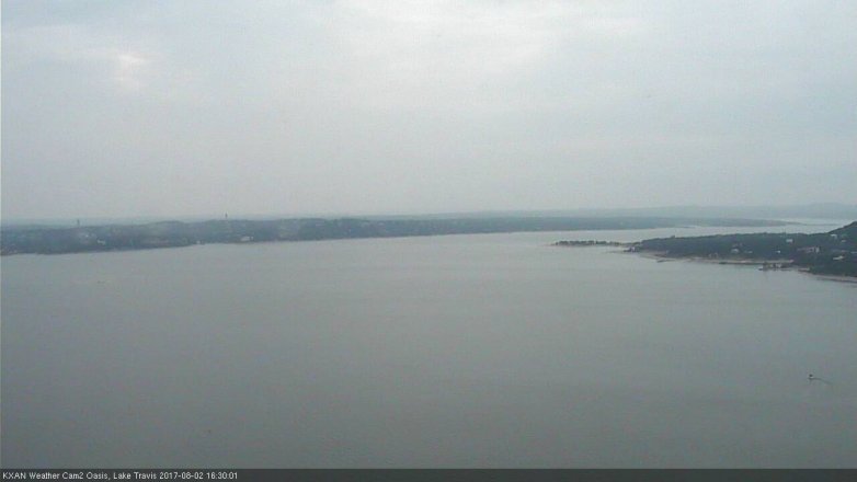 Lake Travis webcam, August 2, 2017 4:00 PM CT