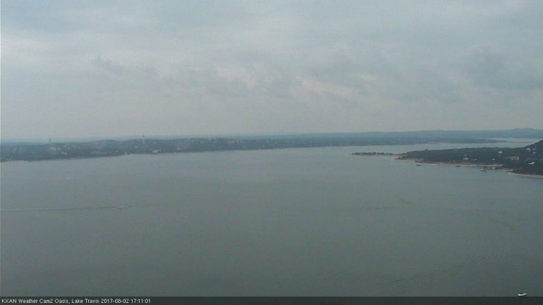 Lake Travis webcam, August 2, 2017 4:25 PM CT