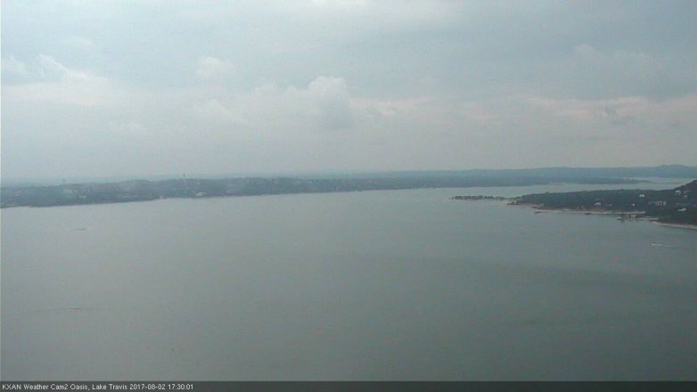 Lake Travis webcam, August 2, 2017 4:35 PM CT