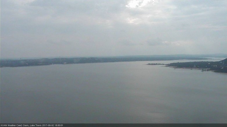 Lake Travis webcam, August 2, 2017 5:10 PM CT