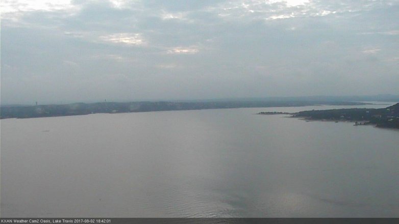 Lake Travis webcam, August 2, 2017 6:05 PM CT